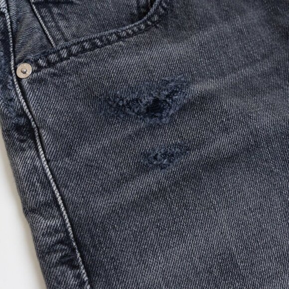 Citizen Of Humanity Camilla Frayed Hem Ripped Shorts Karma Gray Denim Jorts - Picture 9 of 16